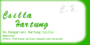 csilla hartung business card